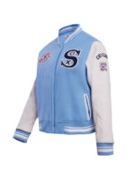 Blue and White Chicago White Sox Men’s Wool & Leather Varsity Jacket