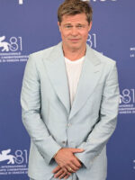 Brad Pitt 81st Venice International Film Festival Blue Suit