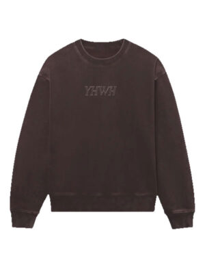 Brown YHWH Oversized Crewneck Sweatshirt