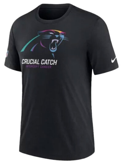 Carolina Panthers NFL Crucial Catch Black T-Shirt