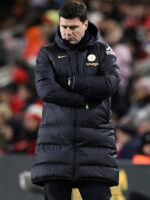 Chelsea Footbal Club Black Hooded Puffer Coat