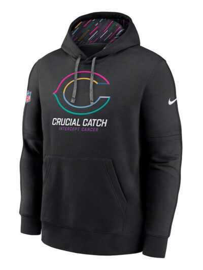 Chicago Bears NFL Crucial Catch Black Pullover Hoodie