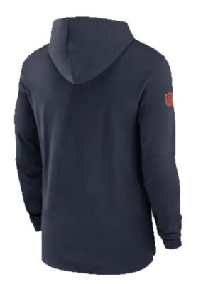 Chicago Bears NFL Sideline Navy Pullover Hoodie