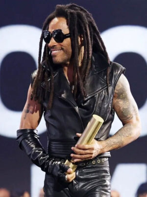 Choice Awards 2024 People’s Lenny Kravitz Black Leather Vest