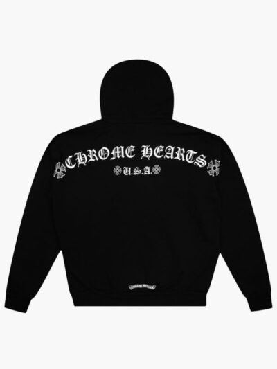 Chrome Hearts USA Logo Black Zip-Up Hoodie