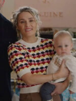 clare-bowen-xmas-2022-multi-color-knitted-sweater