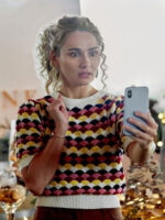 clare-bowen-xmas-2022-multi-color-knitted-sweater