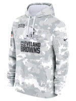 Cleveland Browns Salute to Service Grey Camo Hoodie