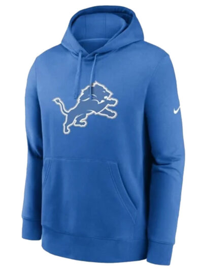 Detroit Lions Club Logo Blue Pullover Hoodie