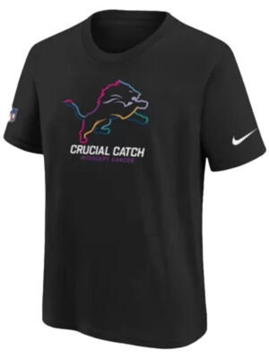 Detroit Lions NFL Crucial Catch Black T-Shirt