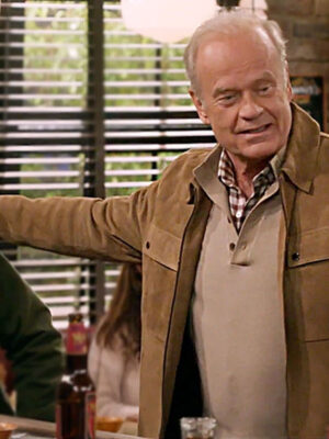 Dr. Frasier Crane Kelsey Brown Suede Leather Jacket