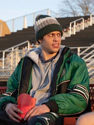 Dumb Money 2023 Pete Davidson Green Hooded Jacket