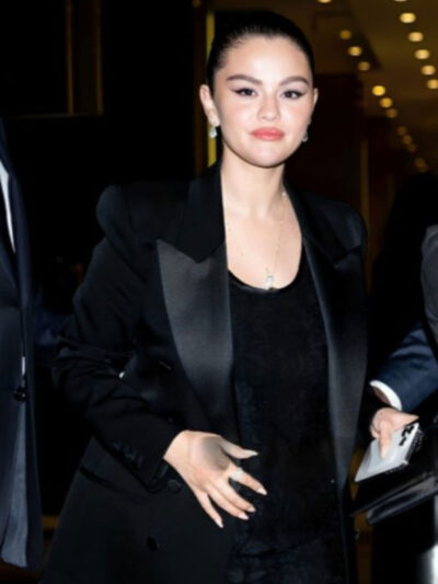 Emilia Perez Premiere Party Selena Gomez Black Blazer