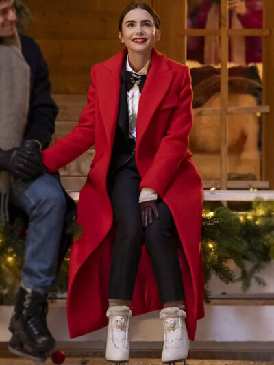 Emily in Paris S04 Lily Collins Red Trench Coat