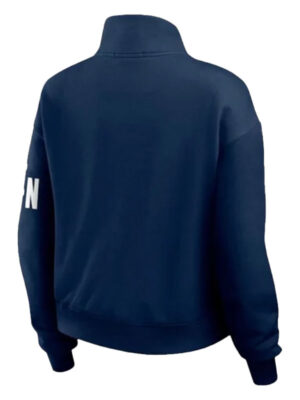 Erin Andrews Denver Broncos Quarter-Zip Blue Jacket