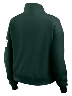 Erin Andrews Green Bay Packers Quarter-Zip Green Jacket