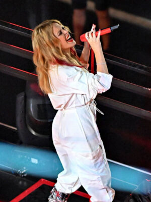 F1 Grand Prix Kylie 2023 Minogue White Jumpsuit