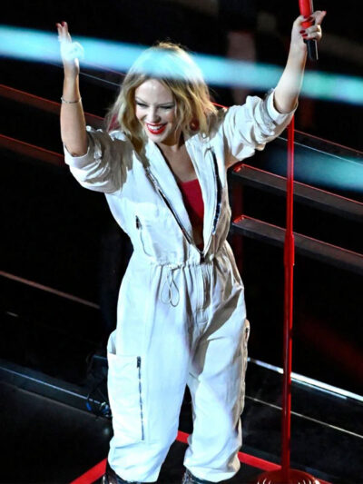 F1 Grand Prix Kylie 2023 Minogue White Jumpsuit