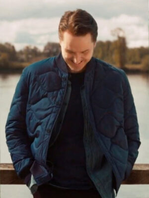 Falling Together 2024 Paul Campbell Blue Quilted Jacket