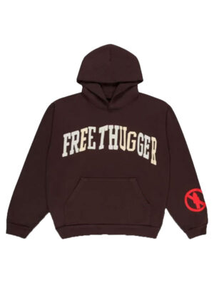 Free Thugger Travis Scott Brown Pullover Hoodie