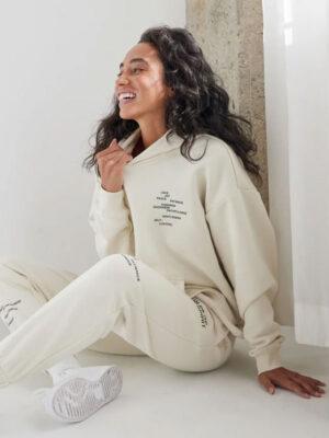 Fruit of The Spirit Beige Oversized Pullover Hoodie