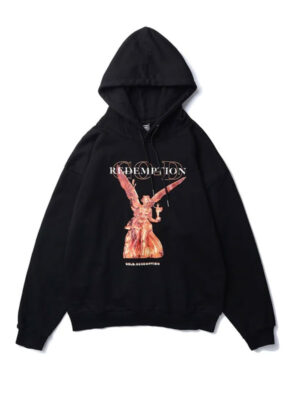 GOLD REDEMPTION Statue Oversized Pullover Hoodie