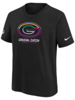 Green Bay Packers NFL Crucial Catch Black T-Shirt