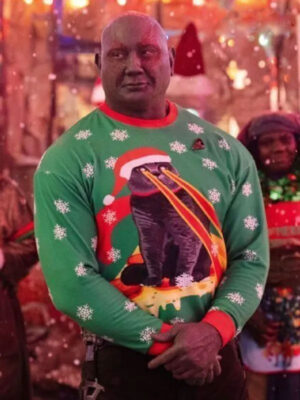 Guardians Of The Galaxy Holiday Special Dave Bautista Green Sweatshirt