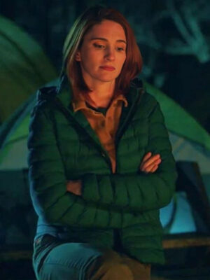Gwen Sanders English Teacher S01 Green Puffer Jacket