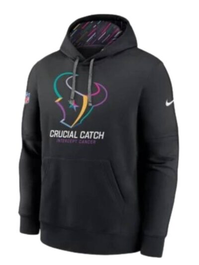 Houston Texans NFL Crucial Catch Black Pullover Hoodie