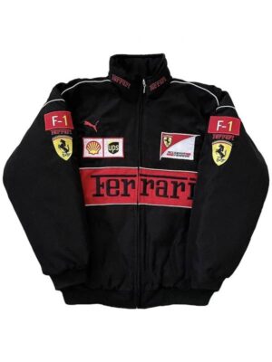 Jared Leto Ferrari Vintage F1 Black Jacket