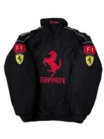 Jared Leto Ferrari Vintage F1 Black Jacket