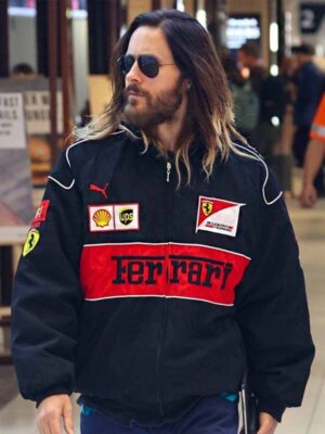 Jared Leto Ferrari Vintage F1 Black Jacket