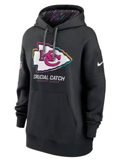 Kansas City Chiefs NFL Crucial Catch Black Pullover Hoodie