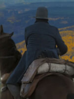 Kevin Costner Horizon An American Saga Blue Trench Coat