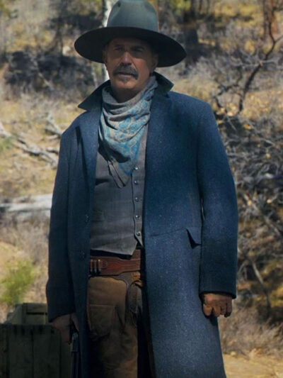 Kevin Costner Horizon An American Saga Blue Trench Coat