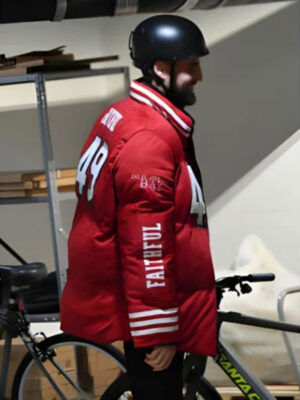 Klay Thompson 49ers Kristin Juszczyk Red Jacket