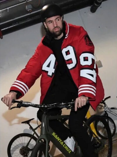 Klay Thompson 49ers Kristin Juszczyk Red Jacket