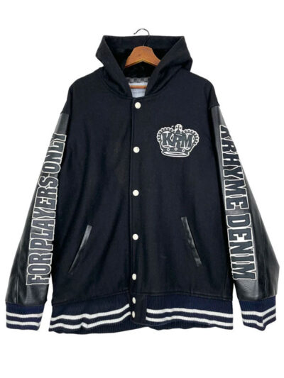 KRHYME The Players Choice Black Varsity Jacket