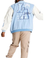 LA Baby M Blue Varsity Bomber Jacket