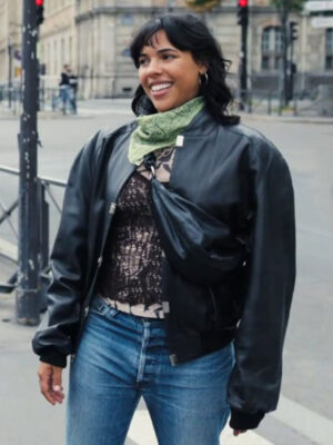 La Maison S01 Paloma Castel Black Leather Jacket