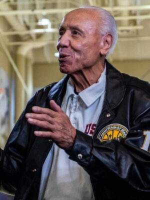 Lenny Wilkens NBA Super Sonics Black Leather Jacket