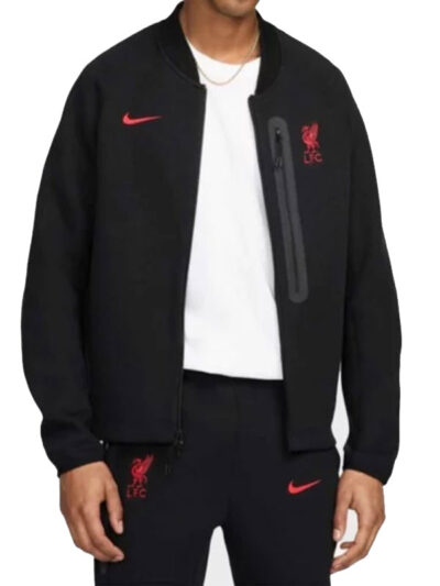 LFC 2024 liverpool Tech Black Zip-Up Jacket