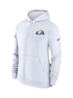 Los Angeles Rams Sideline Club White Pullover Hoodie