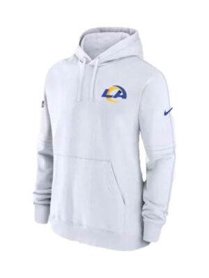 Los Angeles Rams Sideline Club White Pullover Hoodie