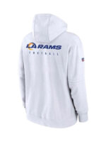 Los Angeles Rams Sideline Club White Pullover Hoodie