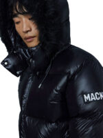 Mackage Black Shearling Puffer Hooded Jacket