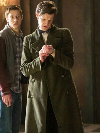 Matt Smith 11th Doctor Green Trench Coat