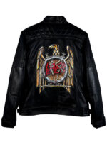 Men's Slayer Black Leather Quilted Jacket