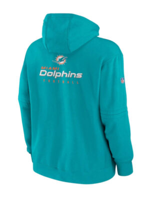 Miami Dolphins Sideline Club Zip-Up Hoodie